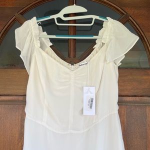 Reformation Butterfly dress - ivory, size 10